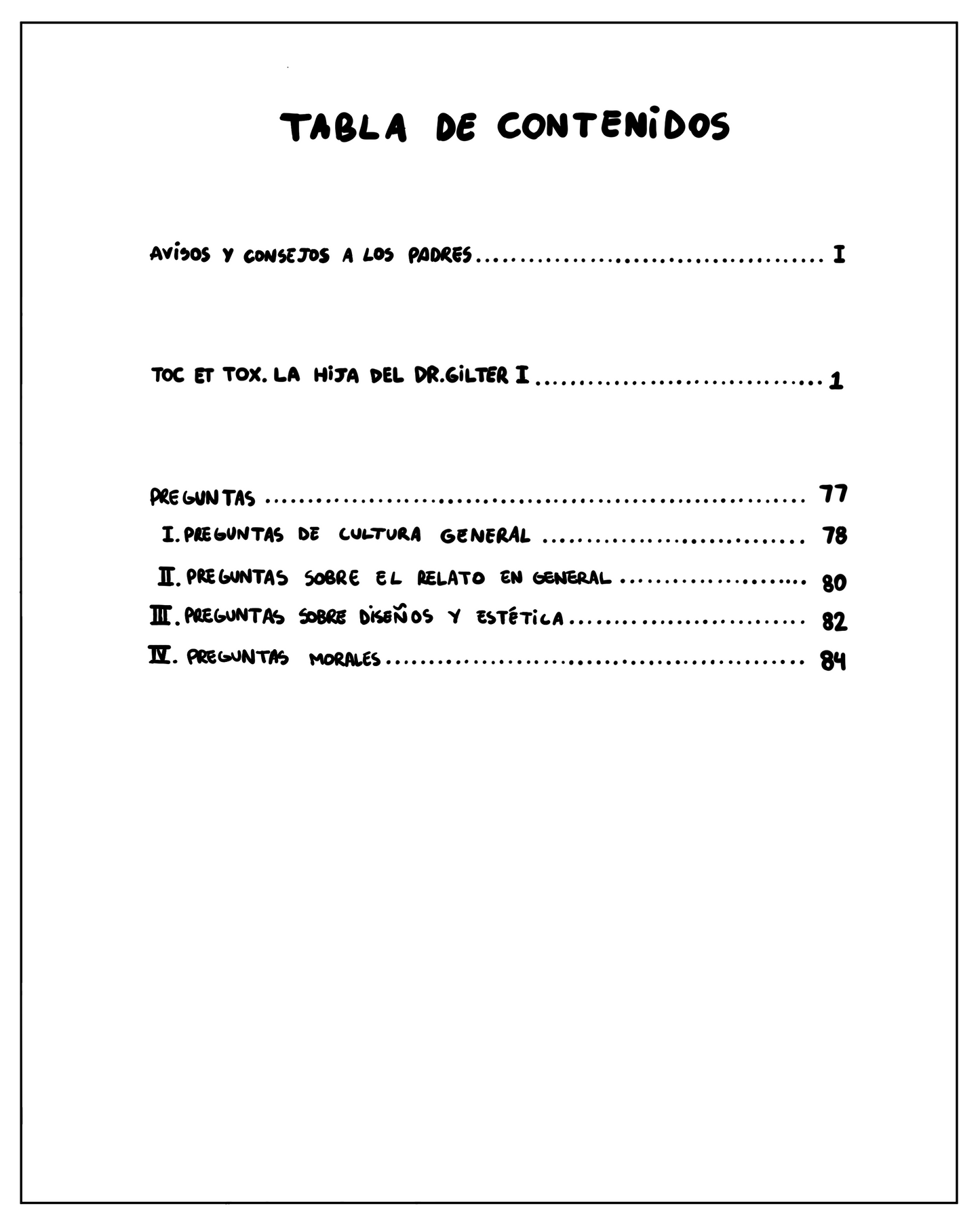 ESP: Toc y Tox. La Hija del Dr. Gilter. Libro I