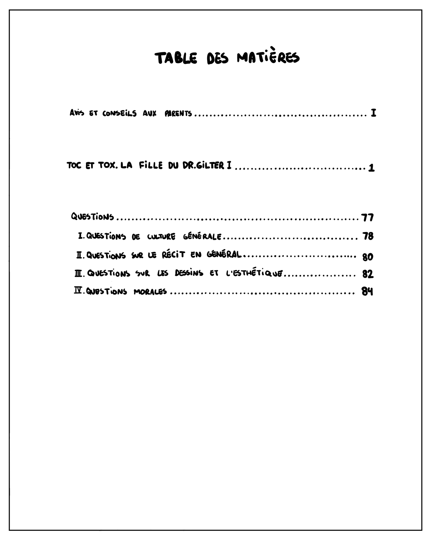 FR: Toc et Tox. La Fille du Dr. Gilter. Livre I